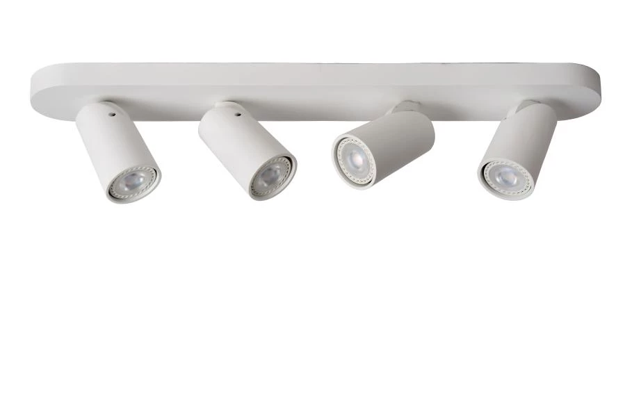 Lucide XYRUS - Plafondspot - LED Dim to warm - GU10 - 4x5W 2200K/3000K - Wit - uitgezet